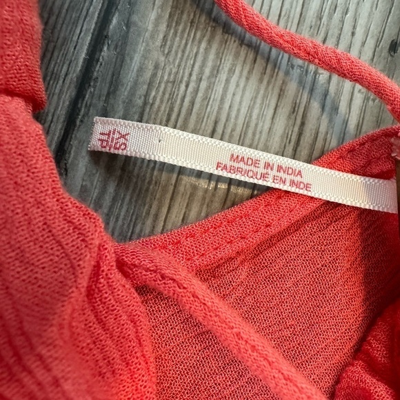 Free People FP Boho Cropped Hippie Top XS Womens Extra Small Tie - Picture 2 of 5